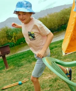 Short garçon jean bleu