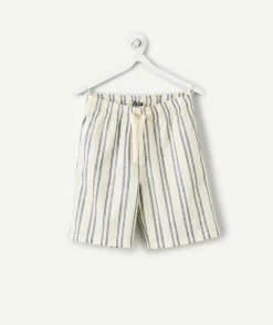 Short garçon rayé avec cordon