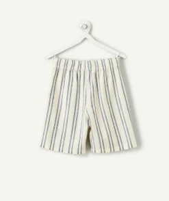 Short garçon rayé avec cordon