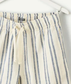 Short garçon rayé avec cordon