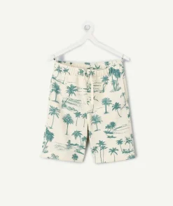 Short garçon relax imprimé palmiers