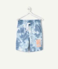 Short garçon tie-dye bleu