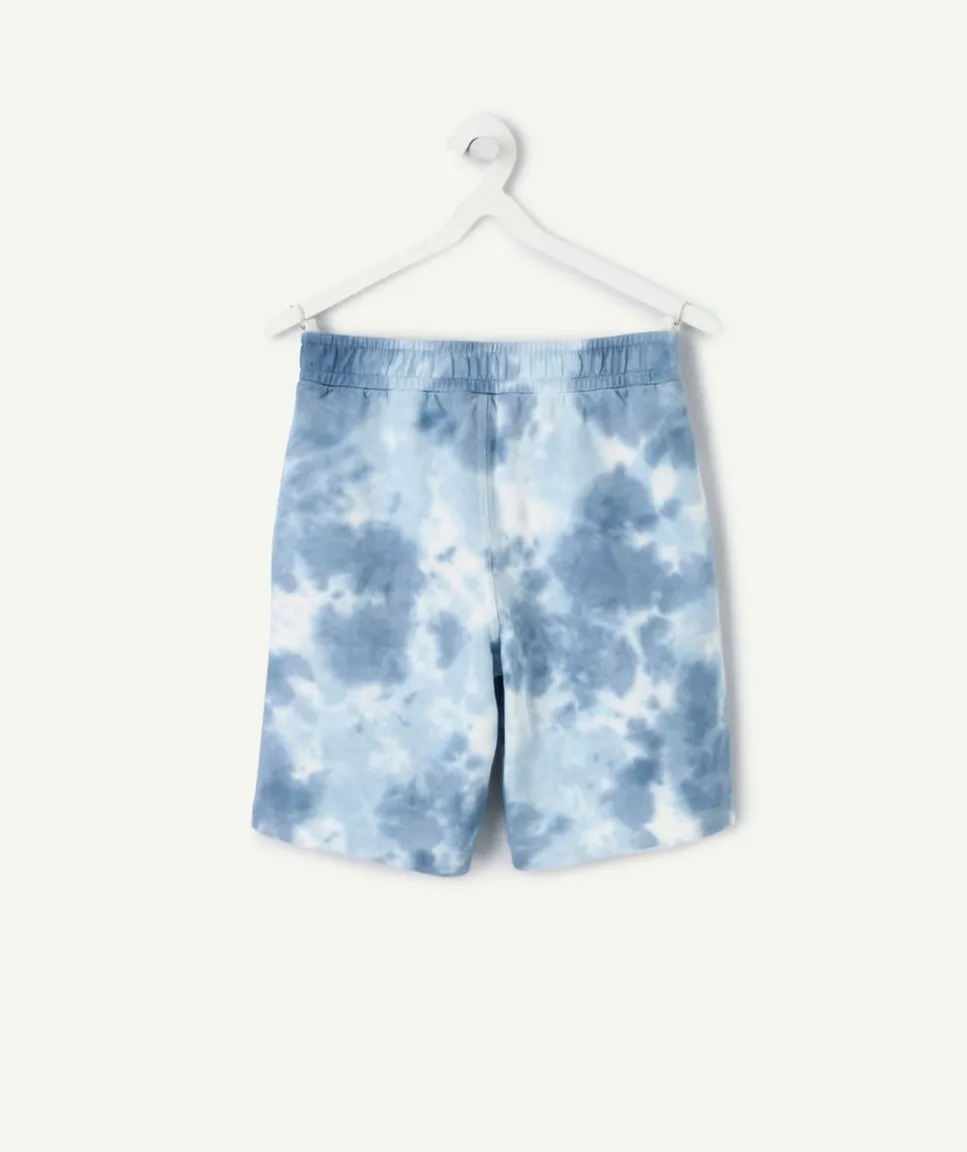 Short garçon tie-dye bleu