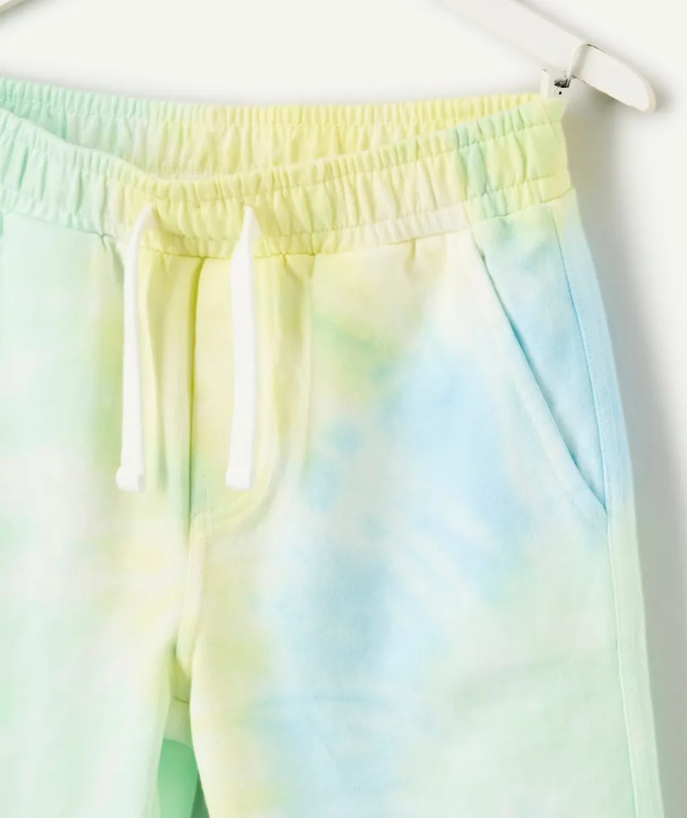 Short garçon tie-dye coton multicolore