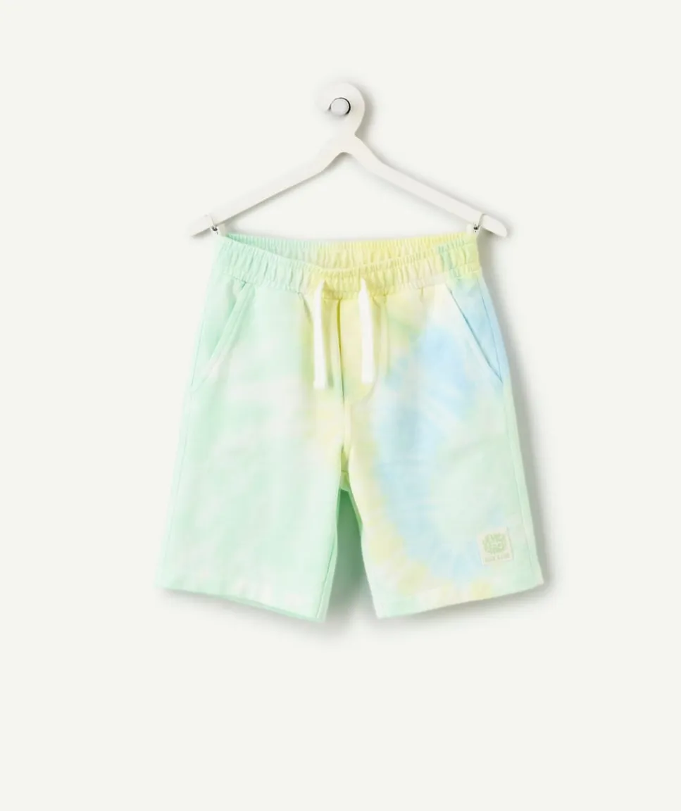Short garçon tie-dye coton multicolore