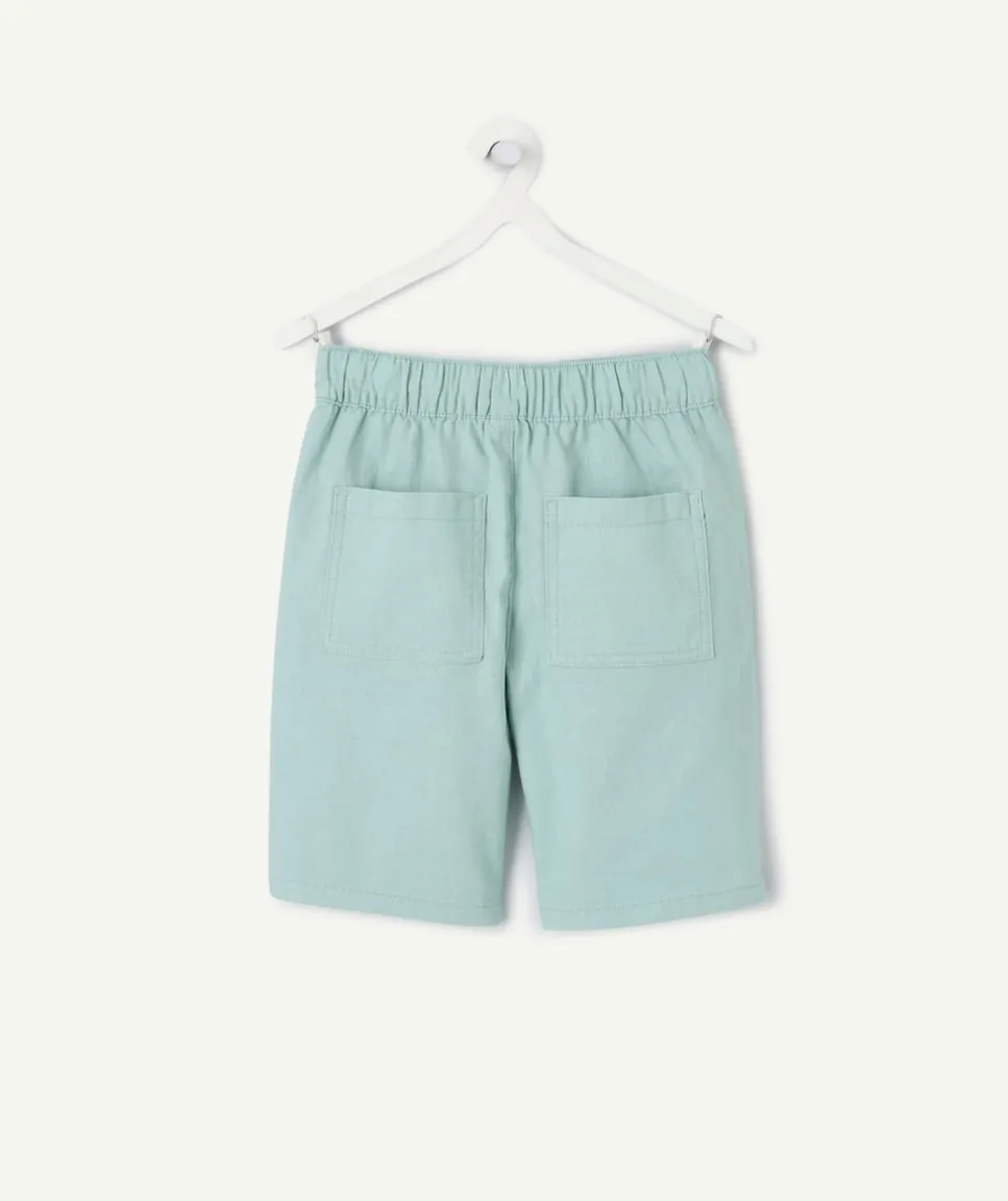 Short garçon vert menthe