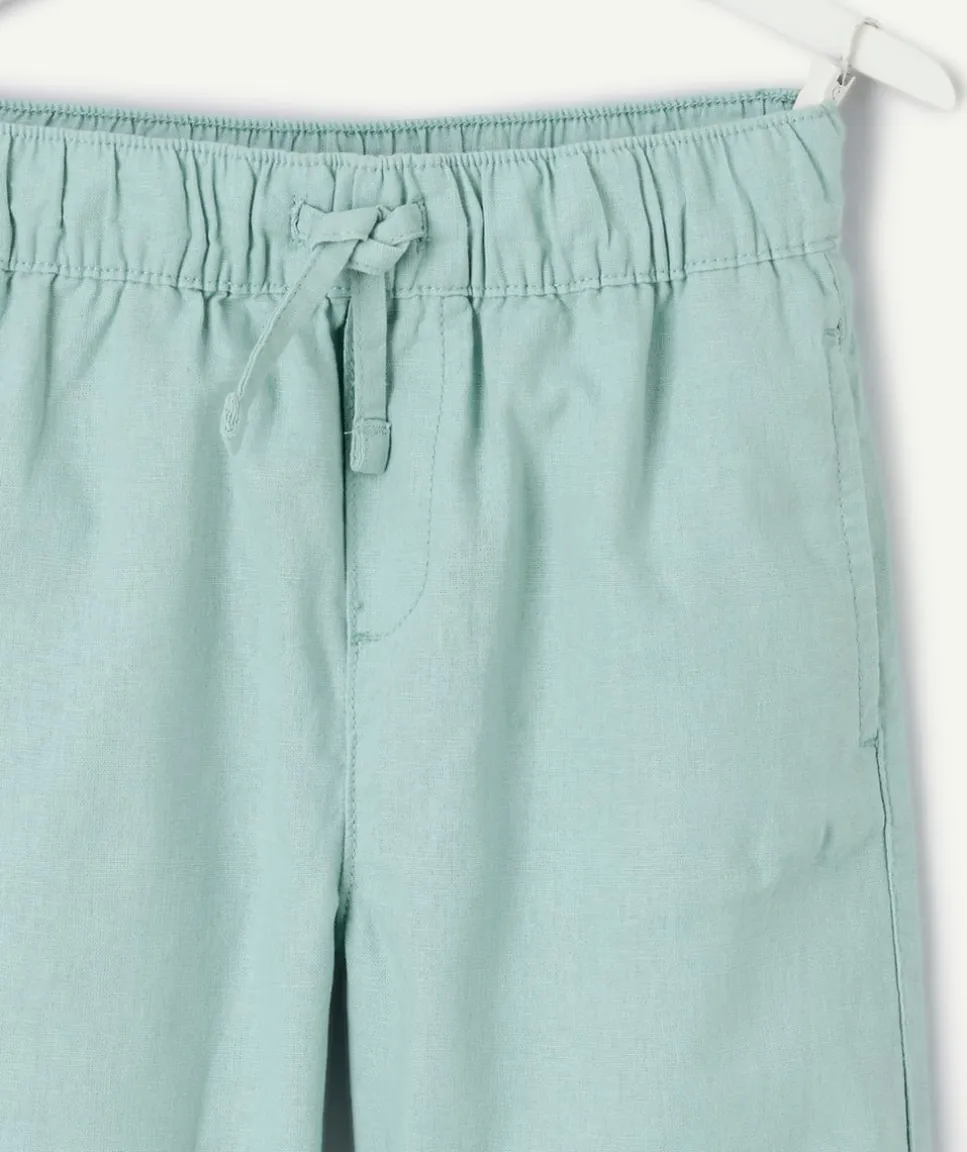 Short garçon vert menthe