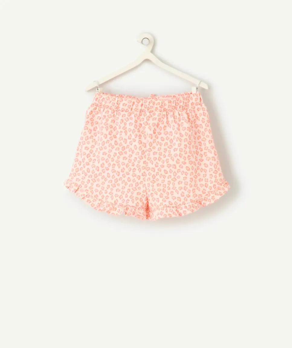 Short léopard rose pour bébé fille
