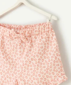 Short léopard rose pour bébé fille