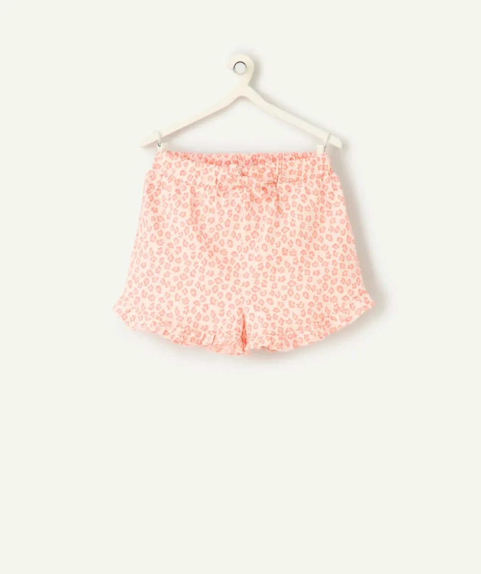 Short léopard rose pour bébé fille
