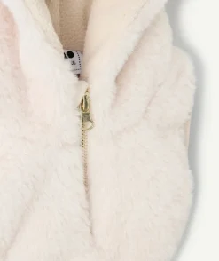 Snood bébé fille blanc à capuche