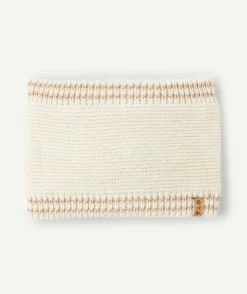 Snood bébé fille en tricot écru