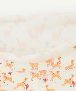 Snood bébé garçon en coton bio écru imprimé cheveaux