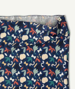 Snood bébé garçon en coton bleu avec formes colorées