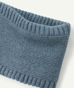 Snood bébé garçon en fibres recyclées bleu