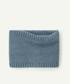 Snood bébé garçon en fibres recyclées bleu
