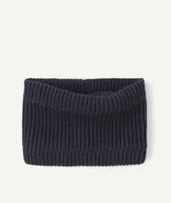 Snood bébé garçon en maille bleu marine