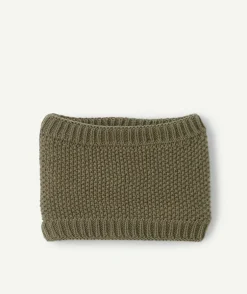 Snood bébé garçon en tricot kaki