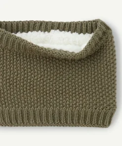 Snood bébé garçon en tricot kaki