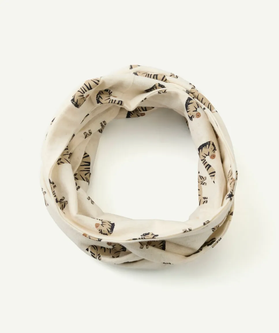Snood bébé garçon imprimé zèbres