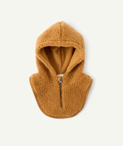 Snood bébé garçon mouton zippé marron