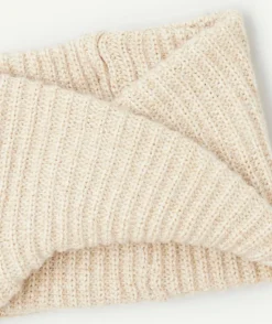 Snood en tricot fille en fibres recyclées écru