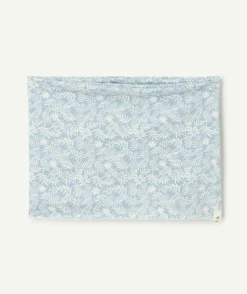 Snood garçon en coton imprimé bleu