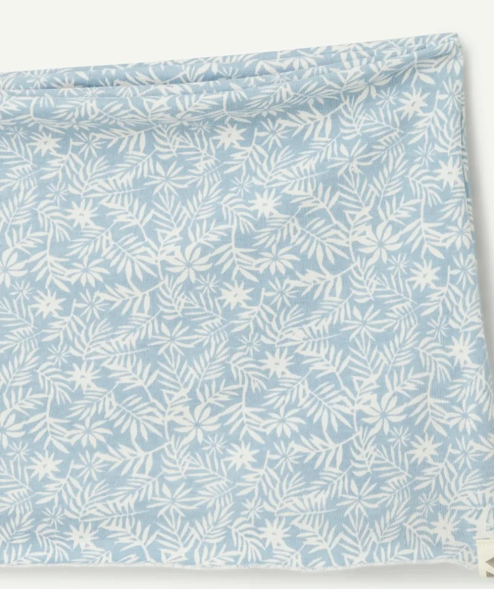 Snood garçon en coton imprimé bleu