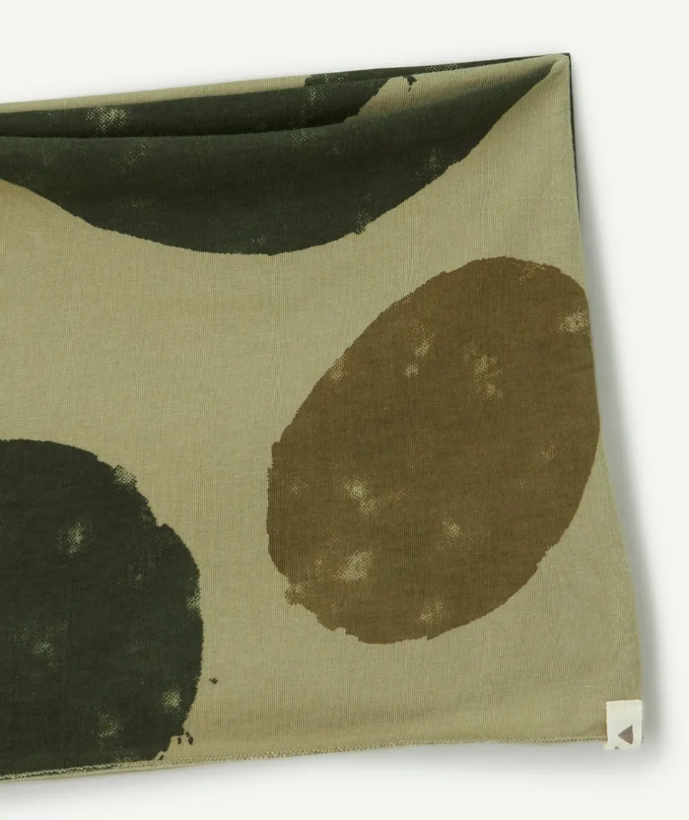 Snood vert pour garçon avec imprimé