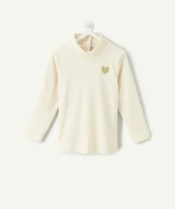 Sous-pull bébé fille écru col volant