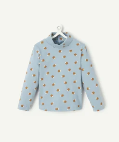 Sous-pull bébé garçon bleu imprimé hérisson