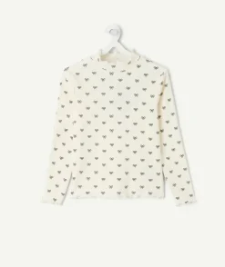 Sous-pull fille manches longues imprimé