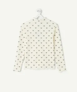 Sous-pull fille manches longues imprimé