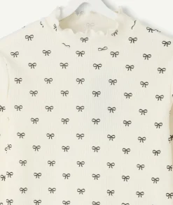 Sous-pull fille manches longues imprimé