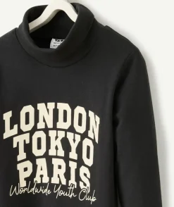Sous-pull garçon coton bio thème capitales