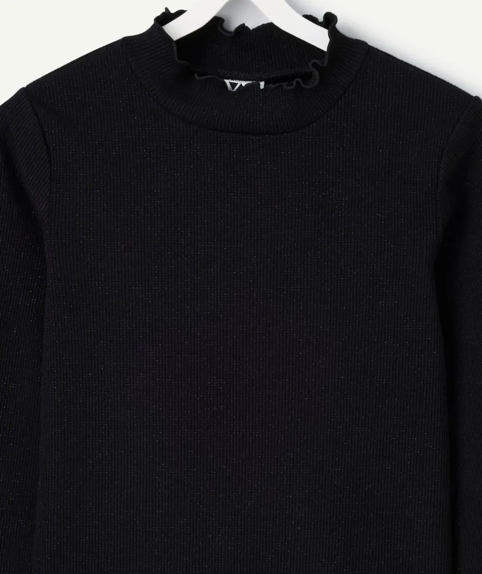Sous-pull manches longues fille noir