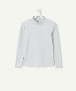 Sous-pull manches longues fille gris pailleté