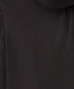 Sous-pull noir uni fille manches longues et col roulé
