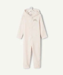 Surpyjama effet velours fille rose