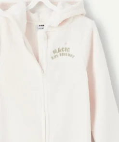 Surpyjama effet velours fille rose