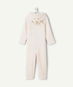 Surpyjama effet velours fille rose