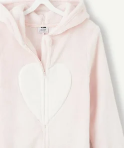 Surpyjama effet velours fille rose
