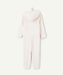 Surpyjama effet velours fille rose