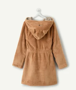 Surpyjama fille beige capuche imprimé