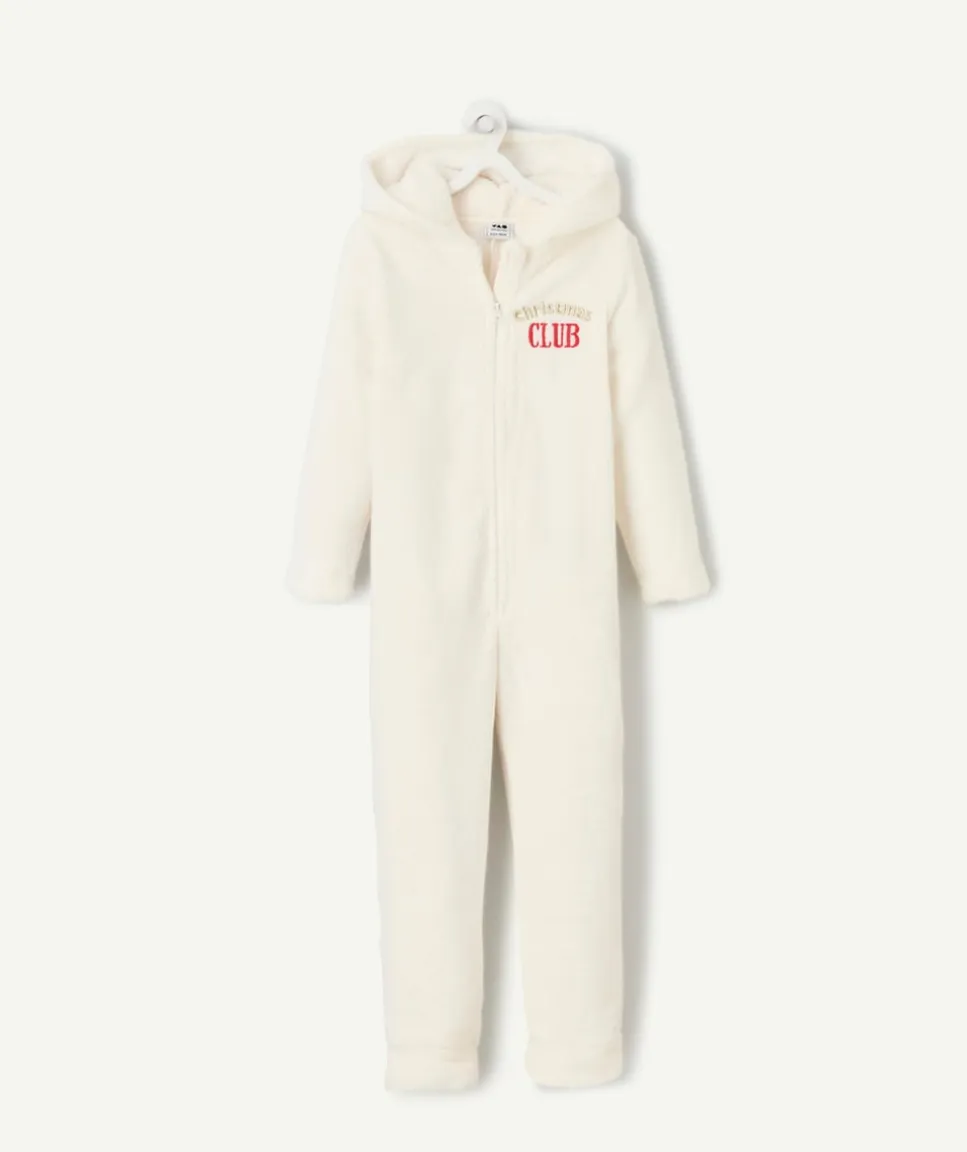 Surpyjama fille tout doux blanc petit renne