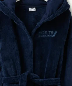 Surpyjama garçon bleu capuche