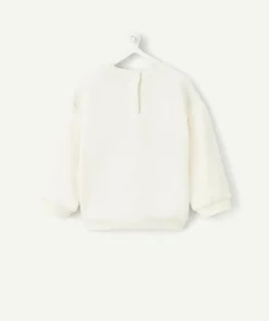 Sweat bébé fille blanc imprimé renne