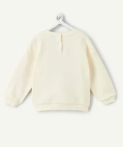 Sweat bébé fille écru message bouclette