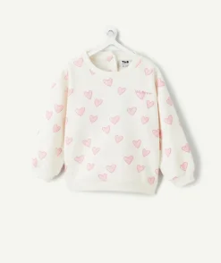 Sweat bébé fille imprimé cœur