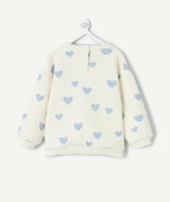 Sweat bébé fille imprimé cœurs